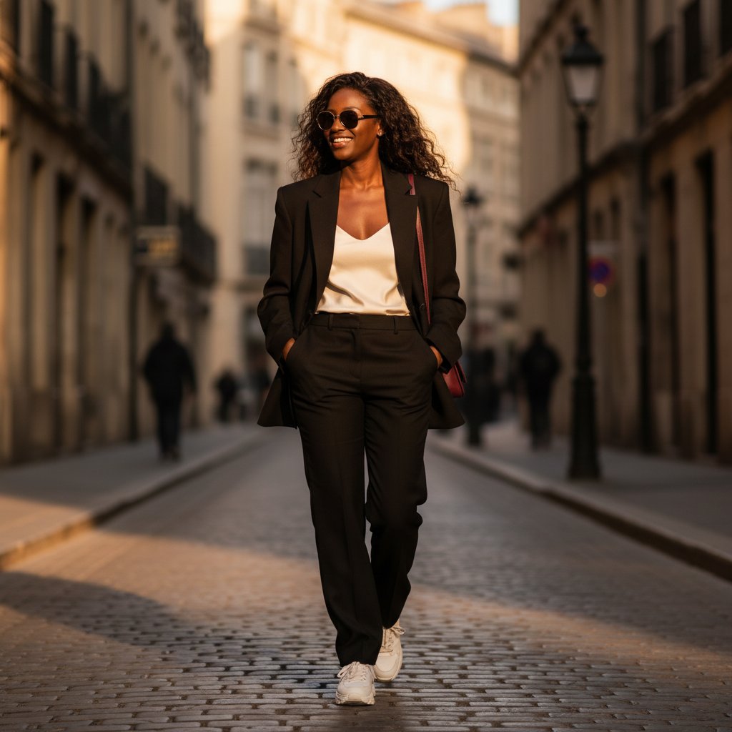 Dahlia | Women's Wool Tailored Blazer - lifestyle 1