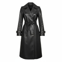 Anaise | Women's Leather Belted Trench Coat