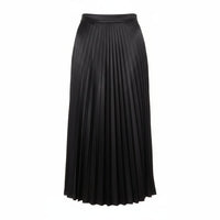 Nadia | Women's Satin Pleated Midi Skirt