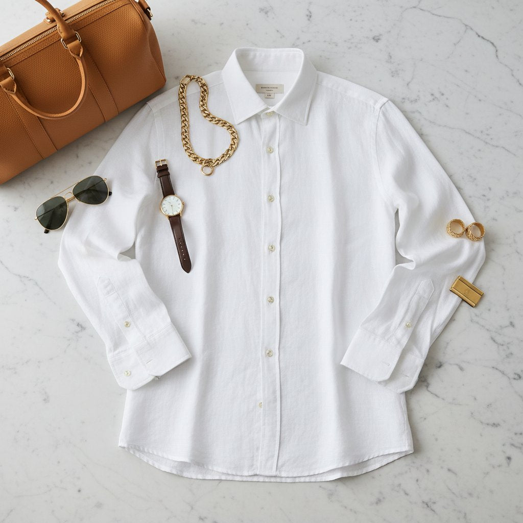 Beckett | Men's Linen Classic Summer Shirt - lifestyle 2