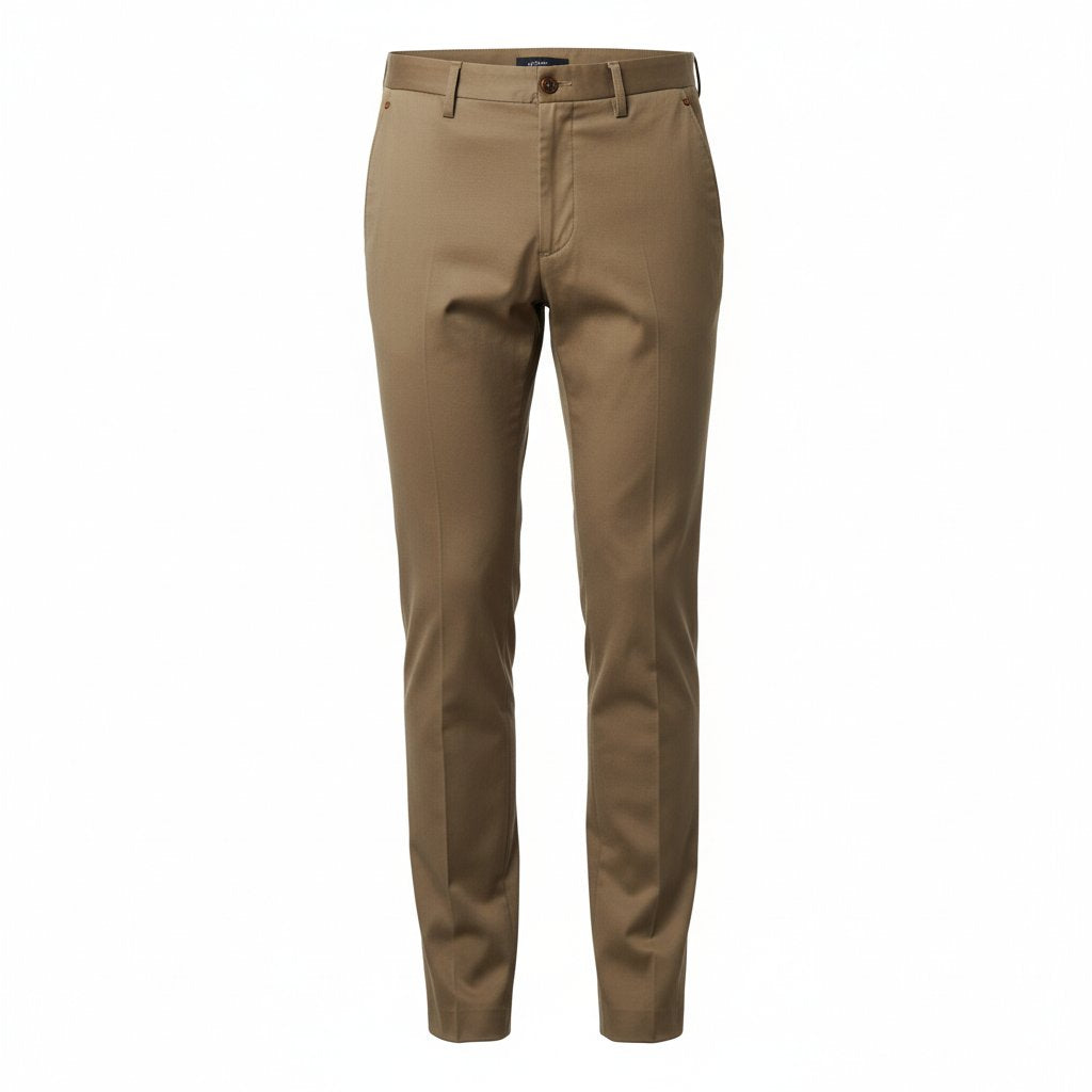 Donovan | Men's Tailored Slim Fit Trousers - Khaki