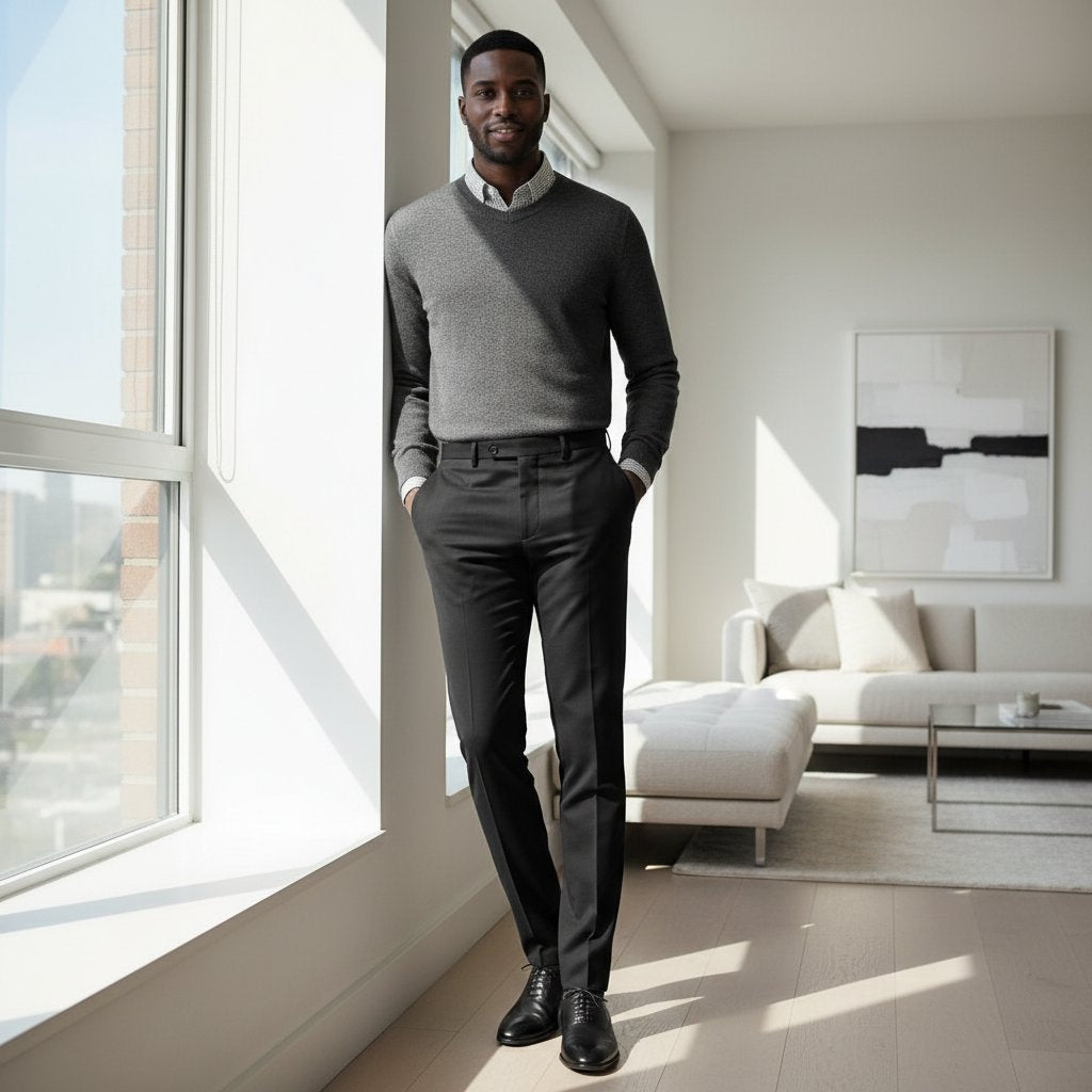 Donovan | Men's Tailored Slim Fit Trousers - lifestyle 4