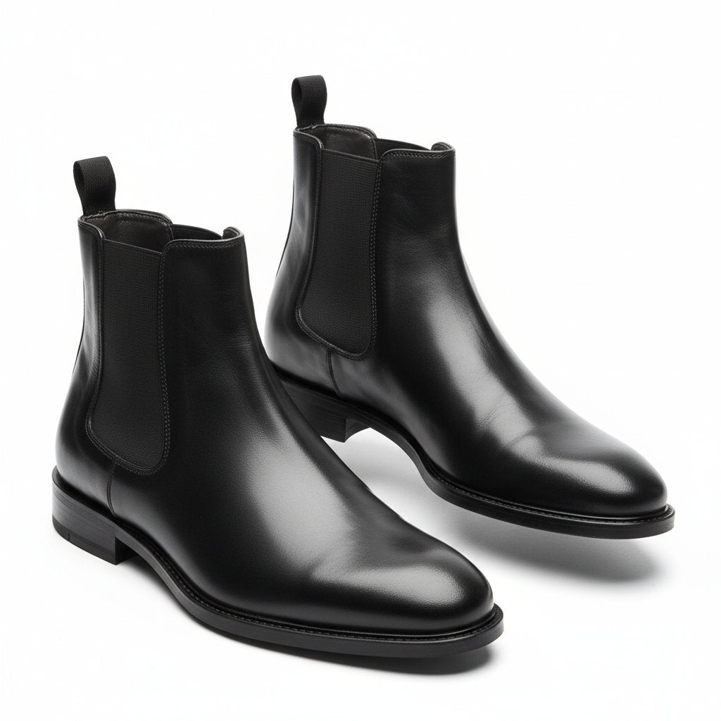 Calloway | Men's Leather Chelsea Ankle Boots - Black