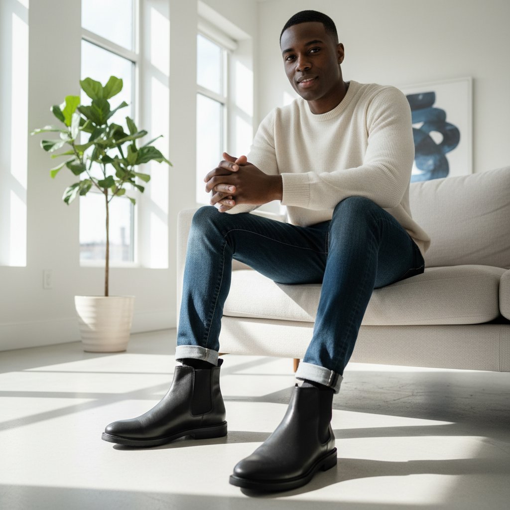 Calloway | Men's Leather Chelsea Ankle Boots - lifestyle 4