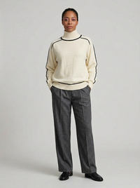 Turtleneck Sweater – Minimalist Color Block Knit