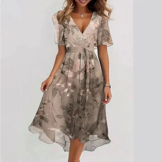 Annegret Women's Dress with Neckline - Elegant & Versatile Dress for Stylish Occasions