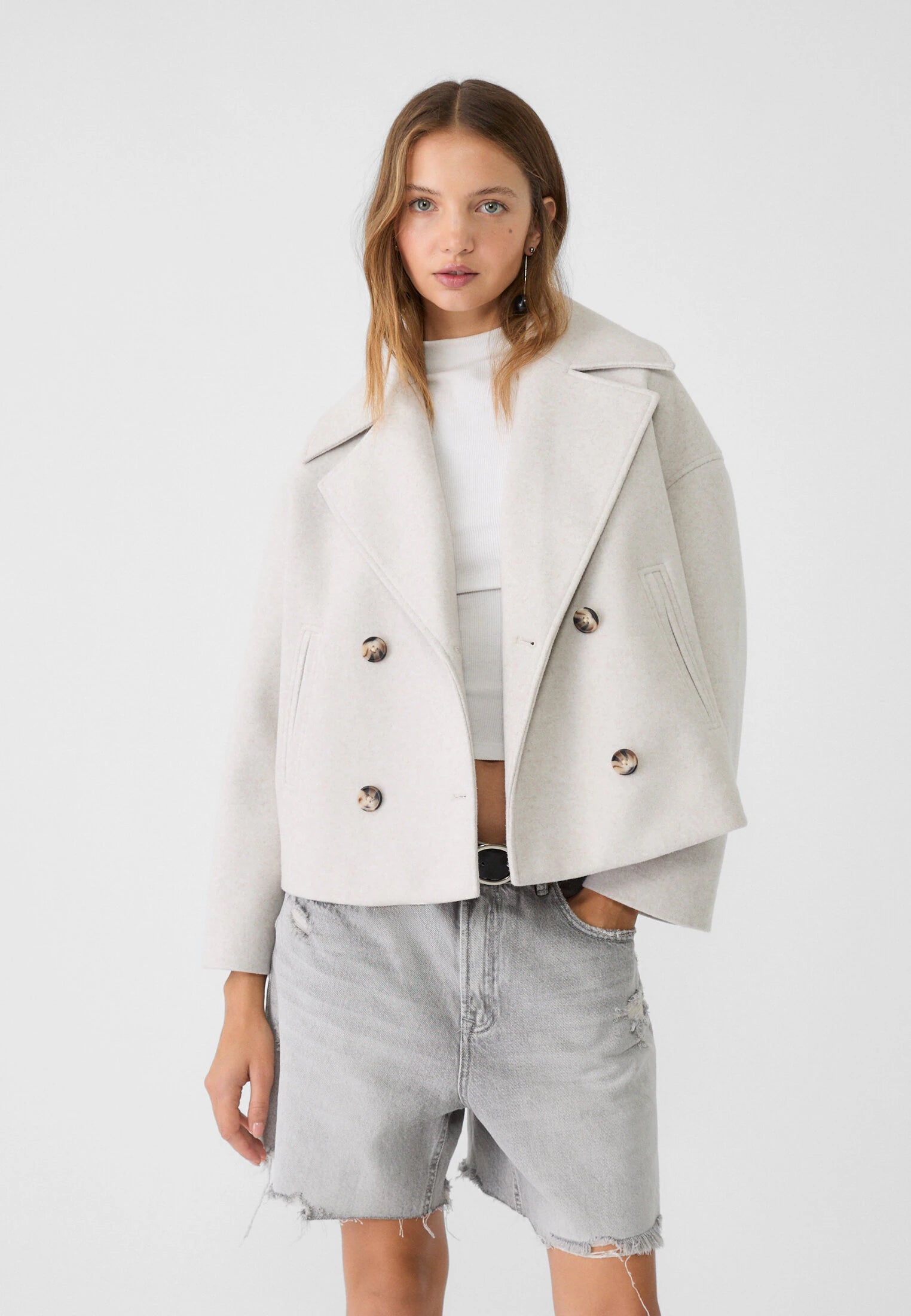 Cropped Double Breasted Jacket for Women