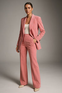 Wide Leg Blazer Pant Set for Women