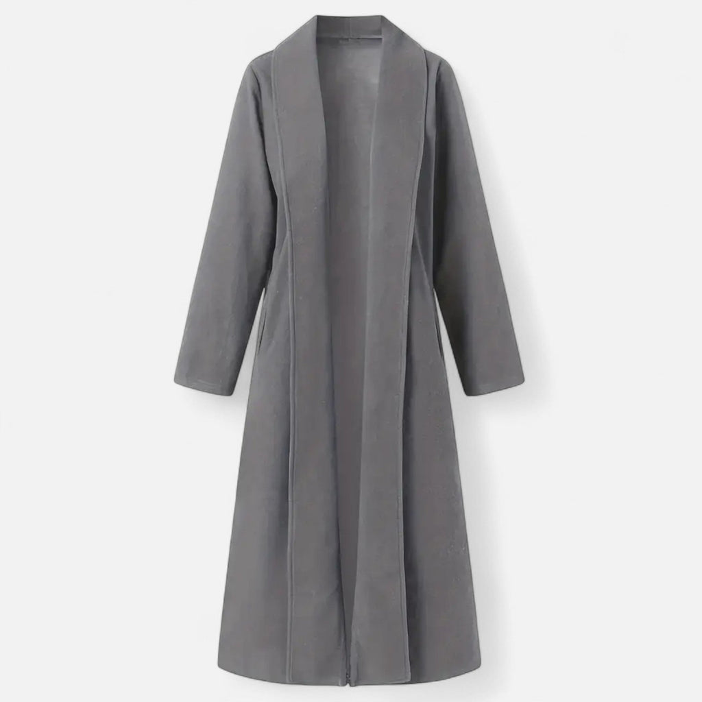 Women’s Long Plus-Size Trench Coat – Lightweight Elegant Lapel Jacket
