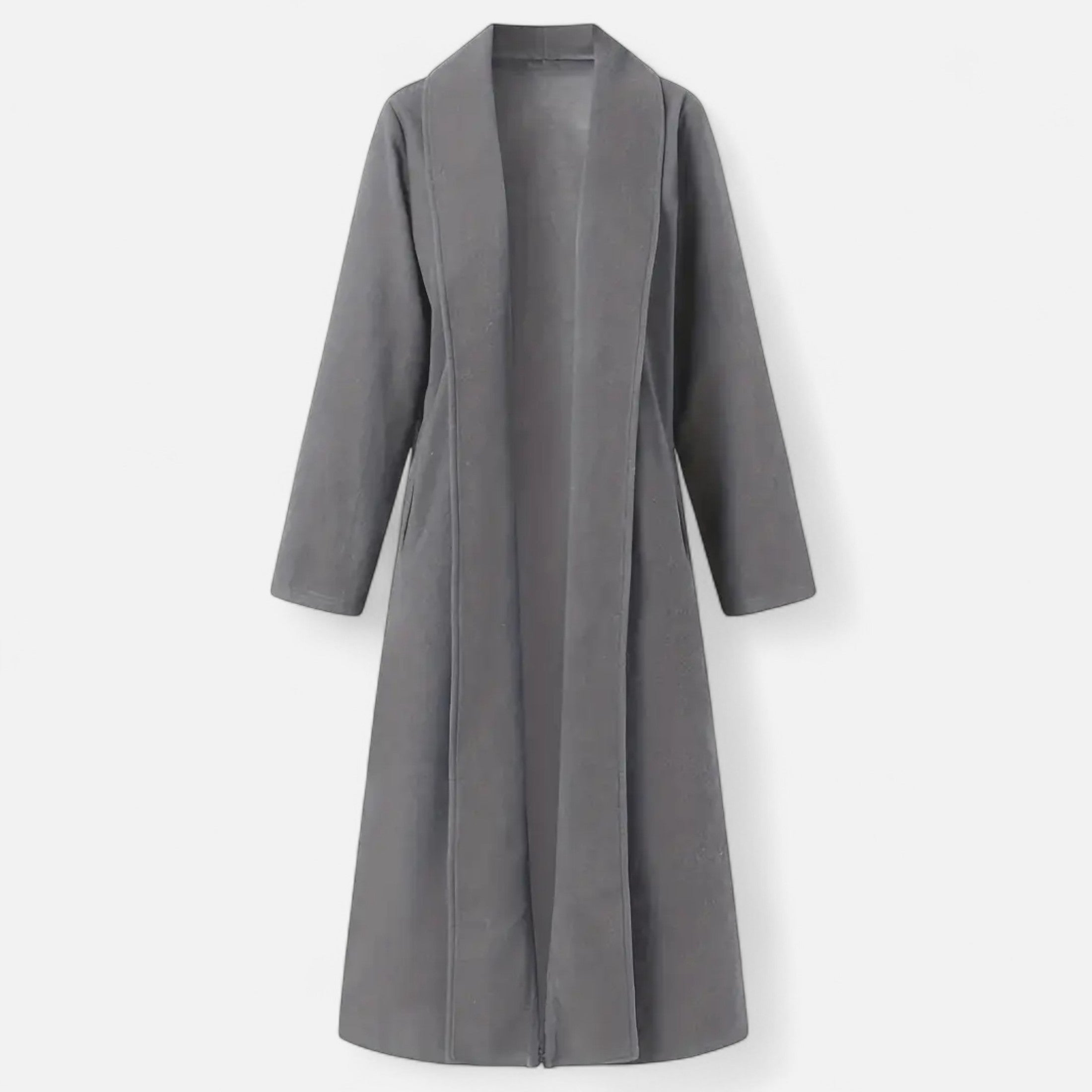 Women’s Long Plus-Size Trench Coat – Lightweight Elegant Lapel Jacket