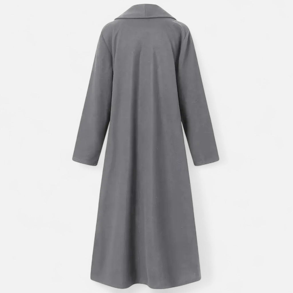 Women’s Long Plus-Size Trench Coat – Lightweight Elegant Lapel Jacket