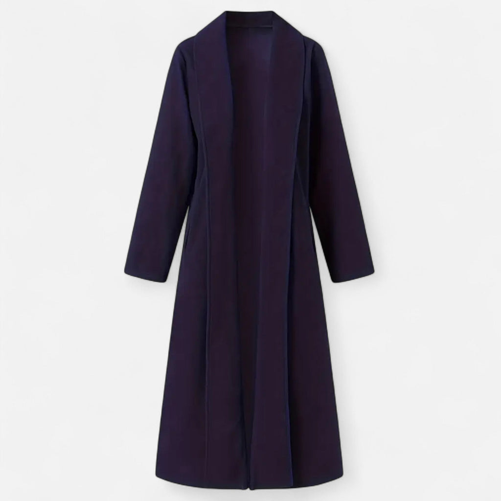 Women’s Long Plus-Size Trench Coat – Lightweight Elegant Lapel Jacket