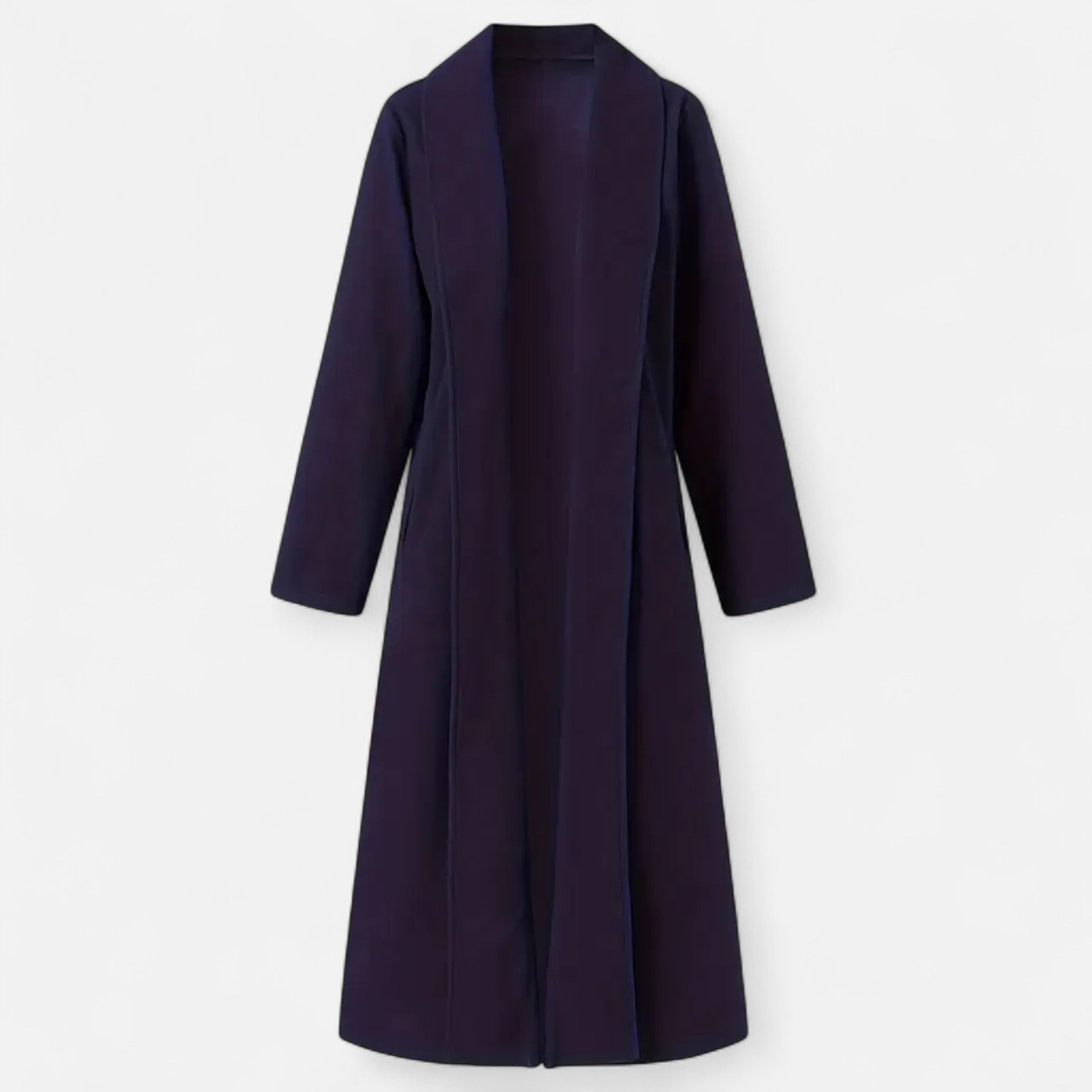 Women’s Long Plus-Size Trench Coat – Lightweight Elegant Lapel Jacket