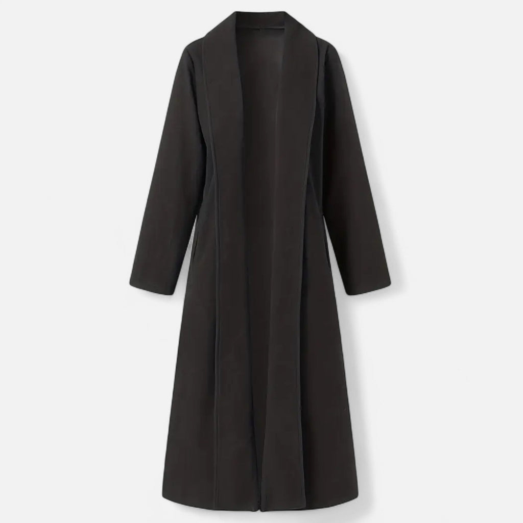 Women’s Long Plus-Size Trench Coat – Lightweight Elegant Lapel Jacket