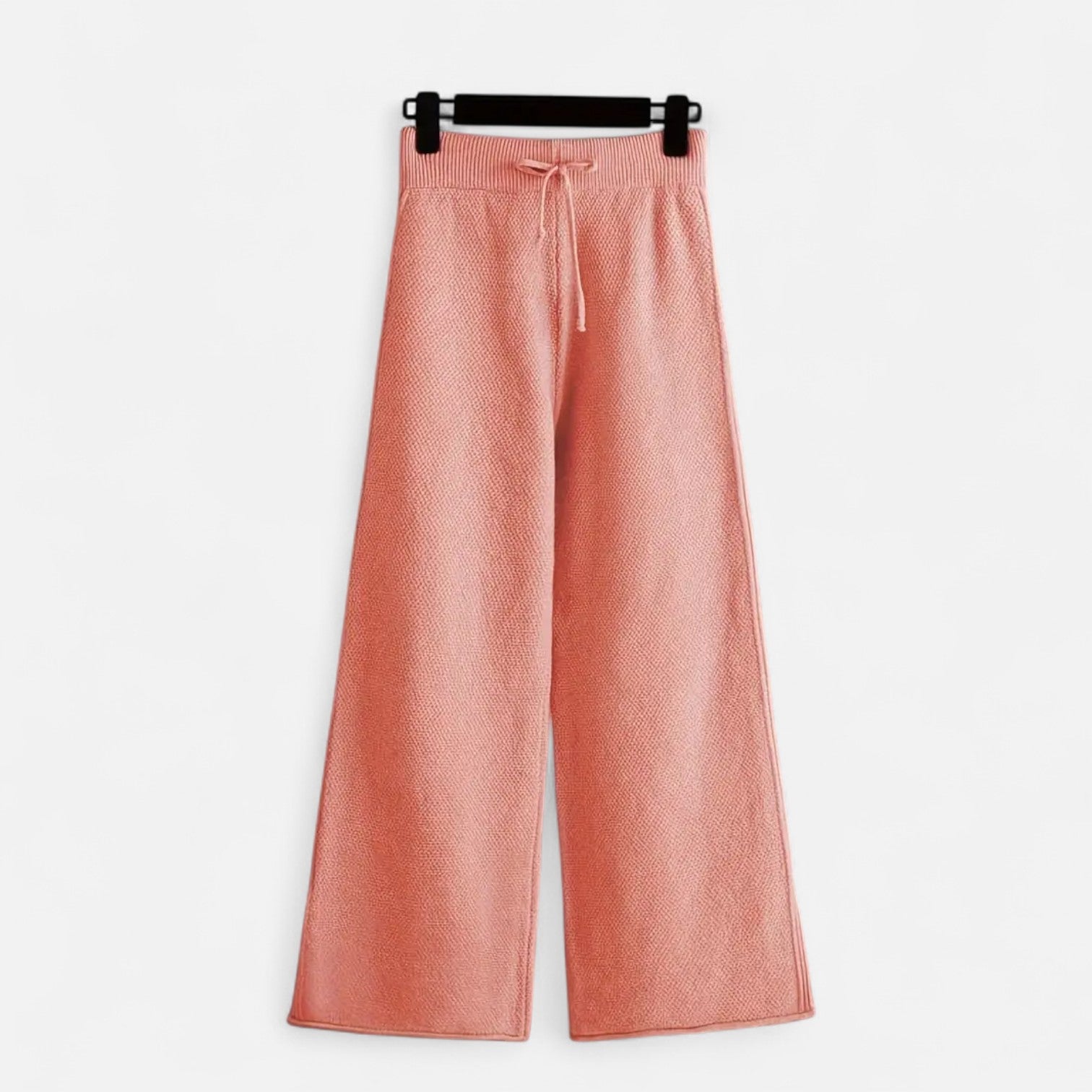 Women’s Knit Two-Piece Set – Soft Cozy Sweater & Wide-Leg Trousers