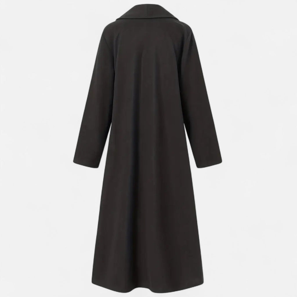 Women’s Long Plus-Size Trench Coat – Lightweight Elegant Lapel Jacket
