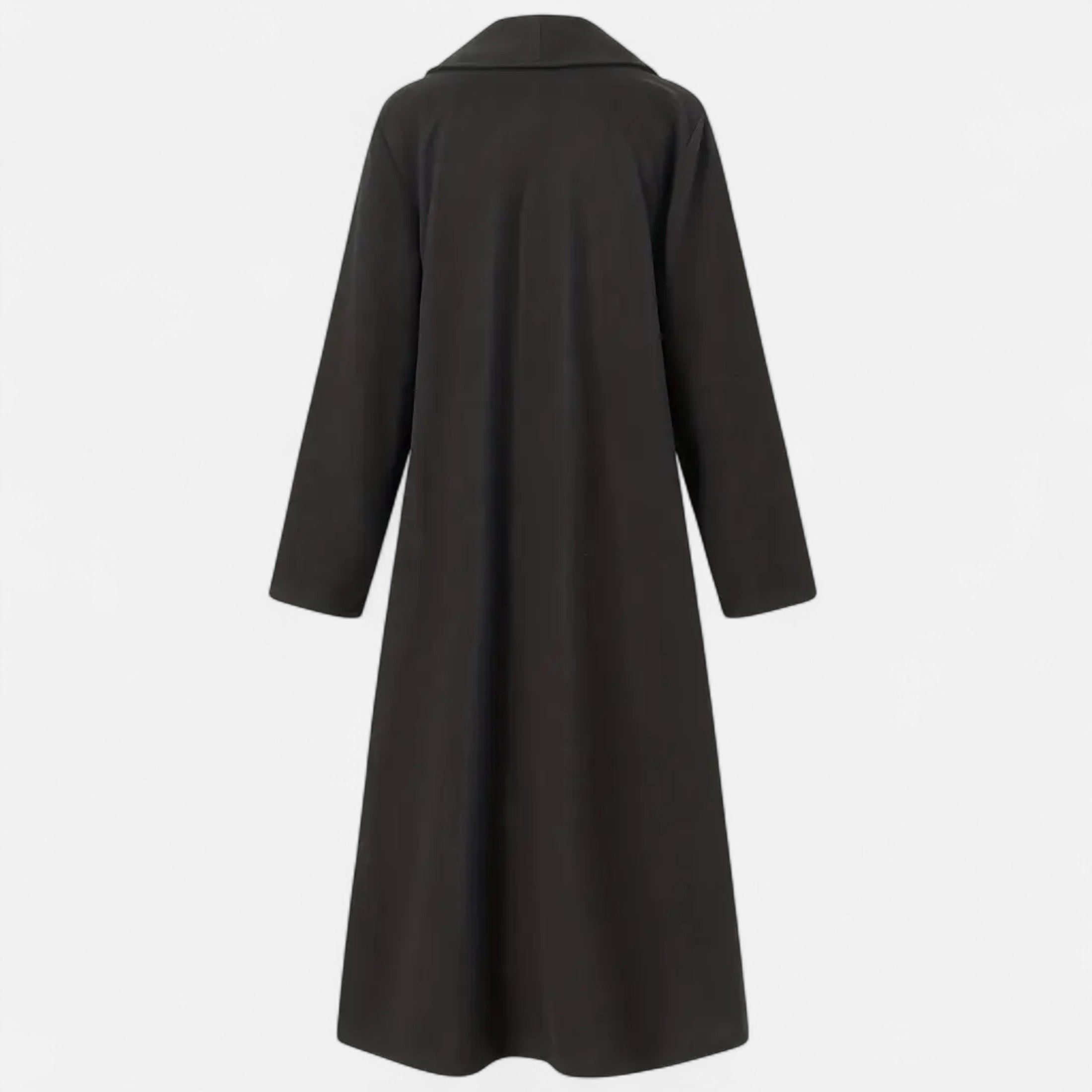 Women’s Long Plus-Size Trench Coat – Lightweight Elegant Lapel Jacket