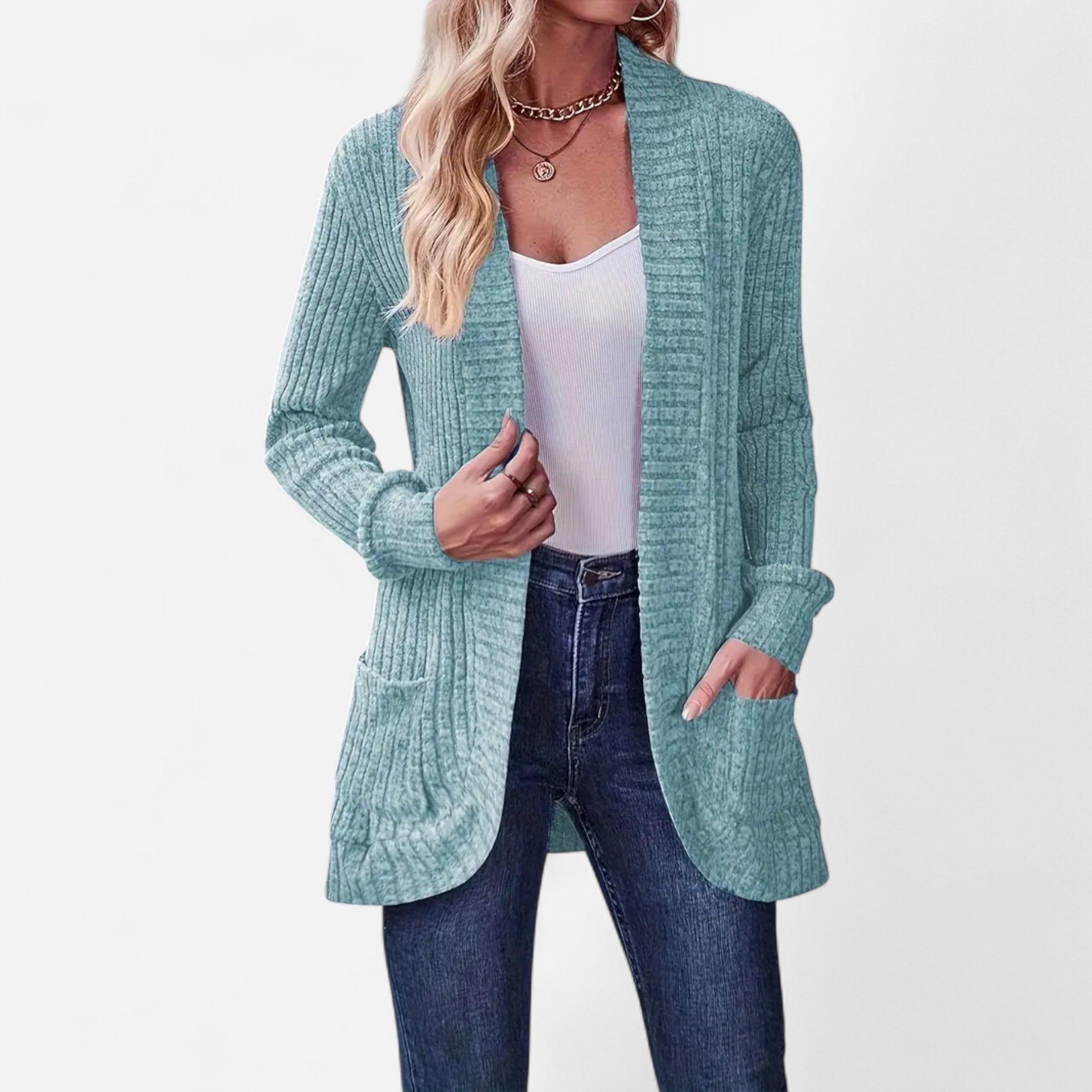 Women’s Essential Knit Cardigan – Soft Long-Sleeve Open-Front Sweater