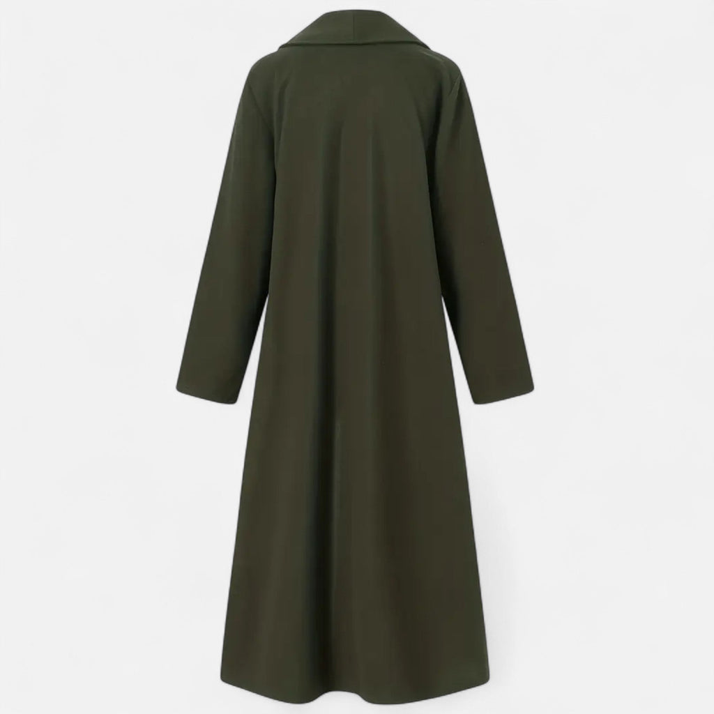 Women’s Long Plus-Size Trench Coat – Lightweight Elegant Lapel Jacket