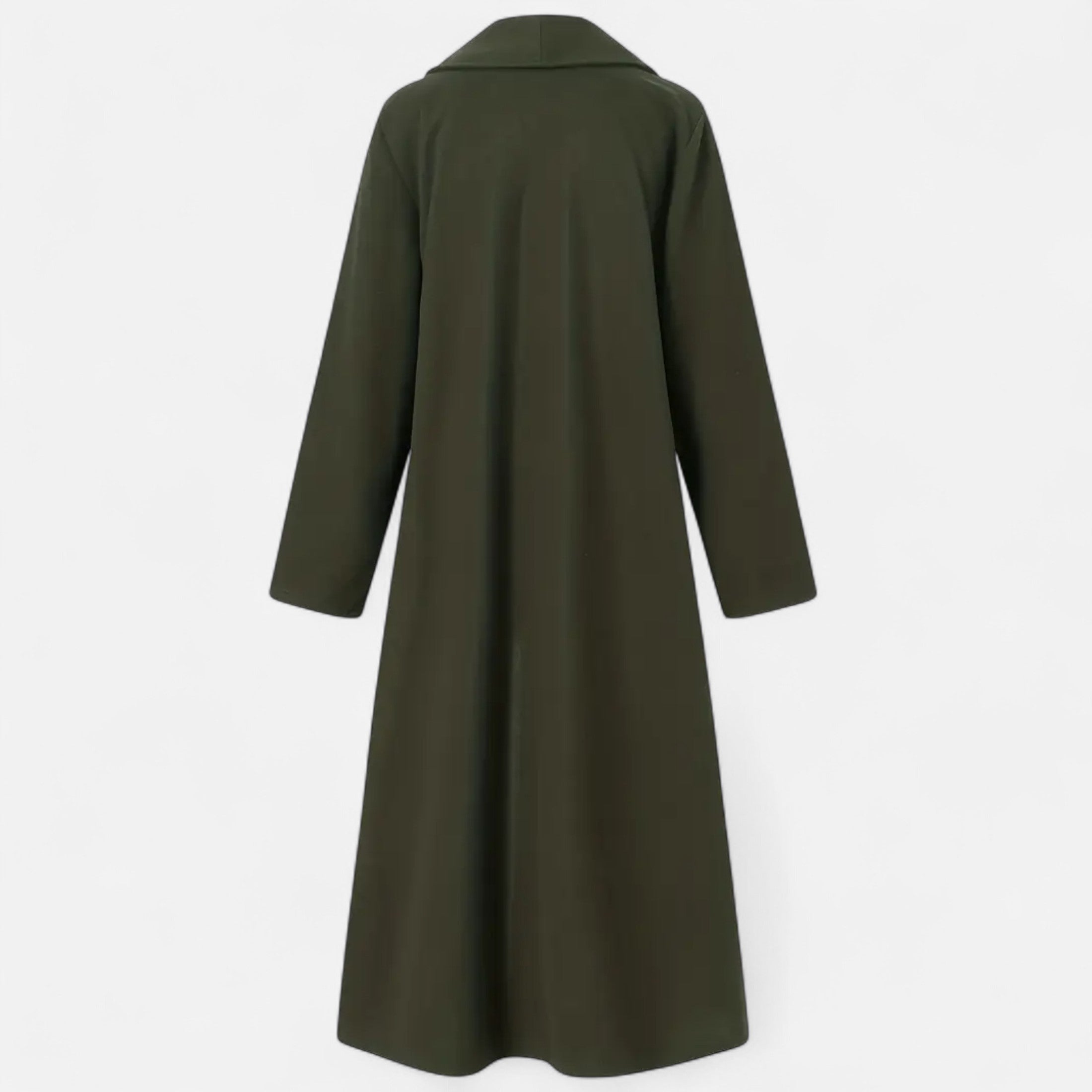 Women’s Long Plus-Size Trench Coat – Lightweight Elegant Lapel Jacket