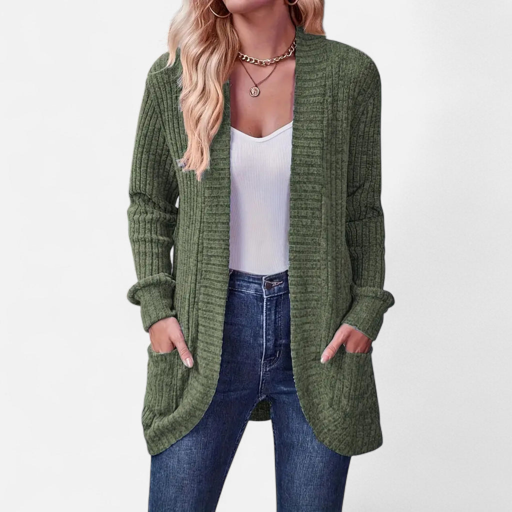 Women’s Essential Knit Cardigan – Soft Long-Sleeve Open-Front Sweater