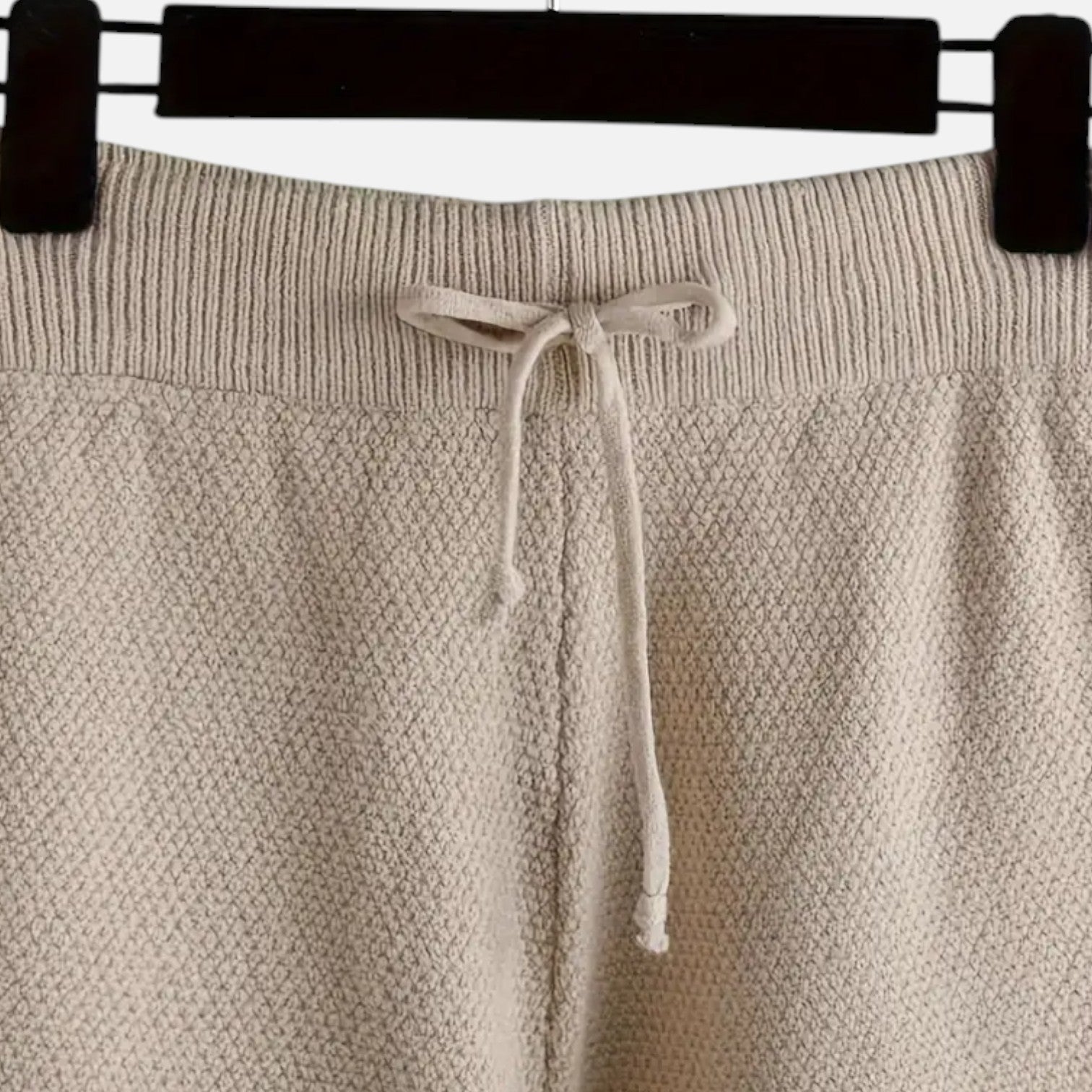 Women’s Knit Two-Piece Set – Soft Cozy Sweater & Wide-Leg Trousers