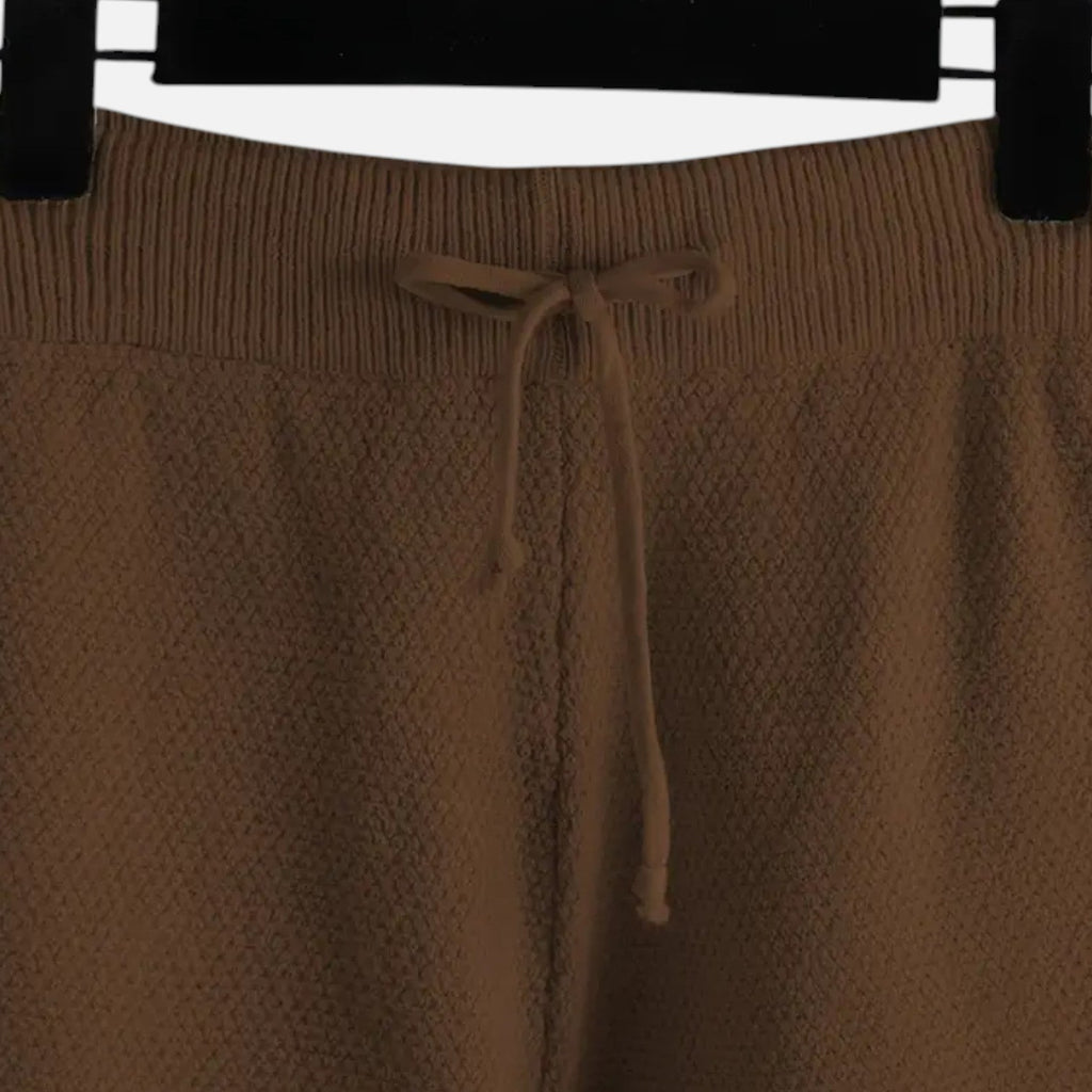 Women’s Knit Two-Piece Set – Soft Cozy Sweater & Wide-Leg Trousers