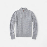 Women's Knit Sweater – Ribbed Half-Zip for Timeless Elegance