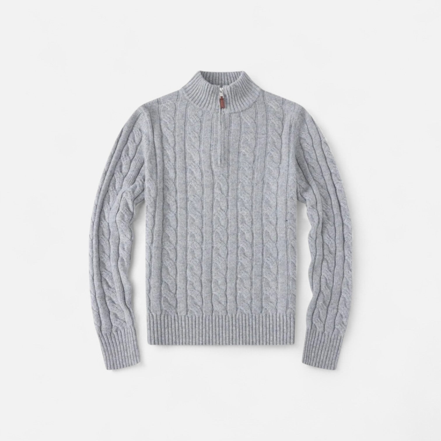 Women's Knit Sweater – Ribbed Half-Zip for Timeless Elegance