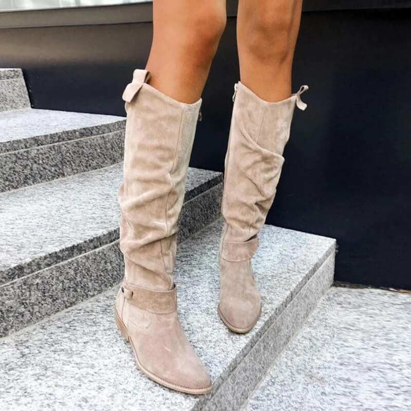 High Suede Knee Boots – Elegant Over-the-Knee Boots with Orthopedic Comfort