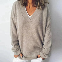 Oversized V-Neck Sweater for Women