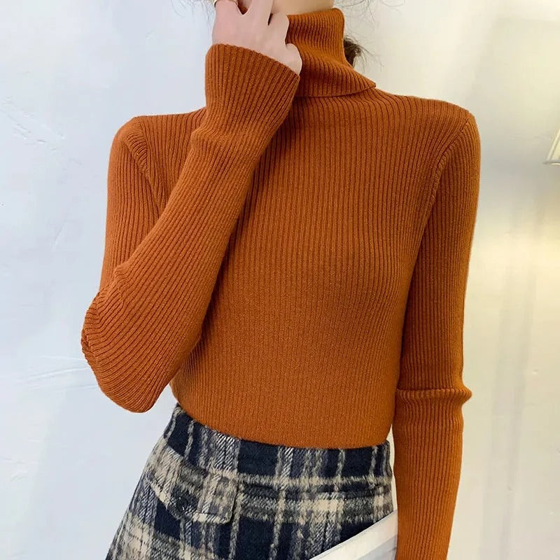 Cashmere turtleneck sweater for women