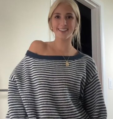 Women’s Cozy Striped Knit Sweater – Soft Organic Cotton Pullover