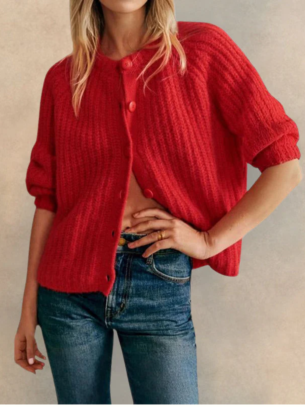 Lightweight Knit Cardigan for Women – Loose Fit Poly-Blend Layer for Comfortable Everyday Styling
