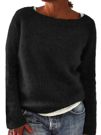 Women's Classic Sweater in Soft Acrylic – Relaxed Fit for Fall/Winter Casual Wear