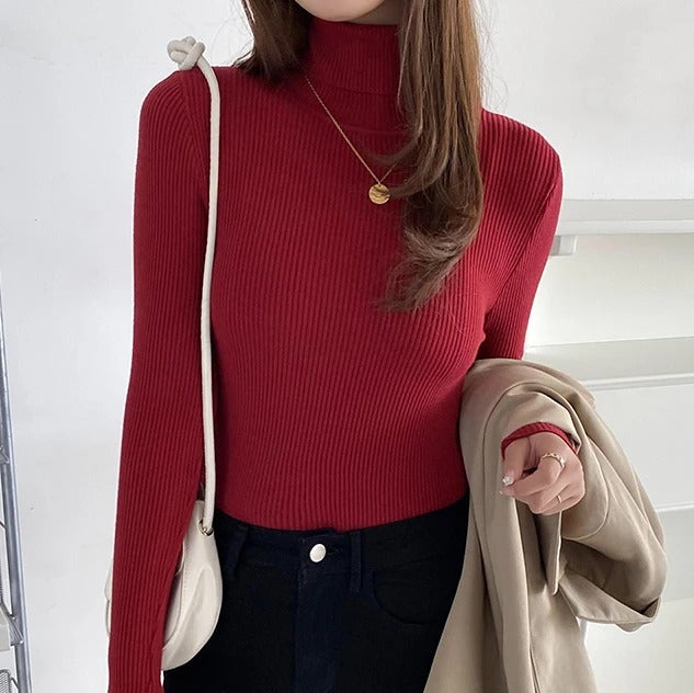 Cashmere turtleneck sweater for women