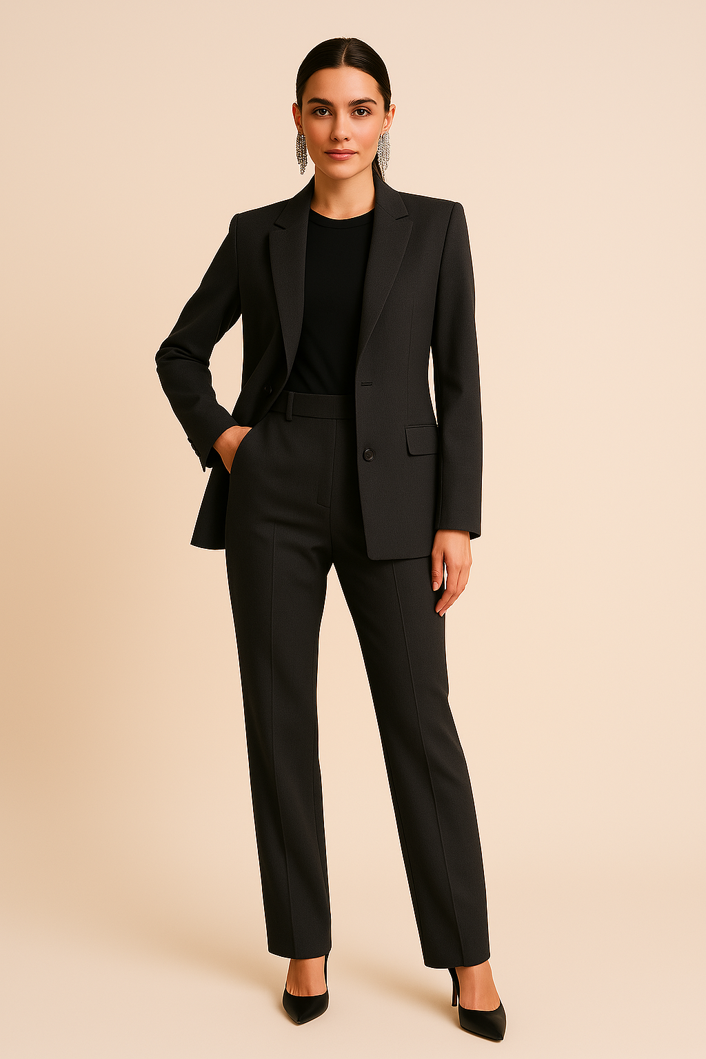 Women's Double-Breasted Pant Suit Set