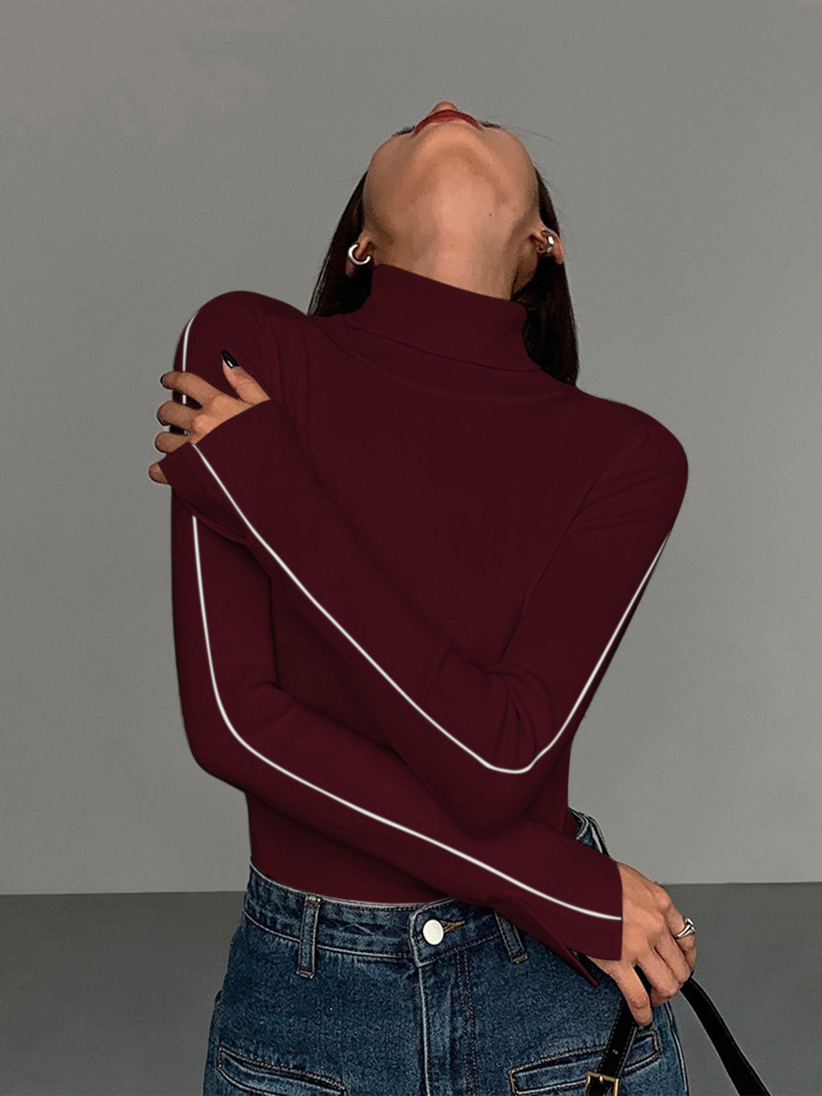 Women's Fitted Turtleneck Sweater