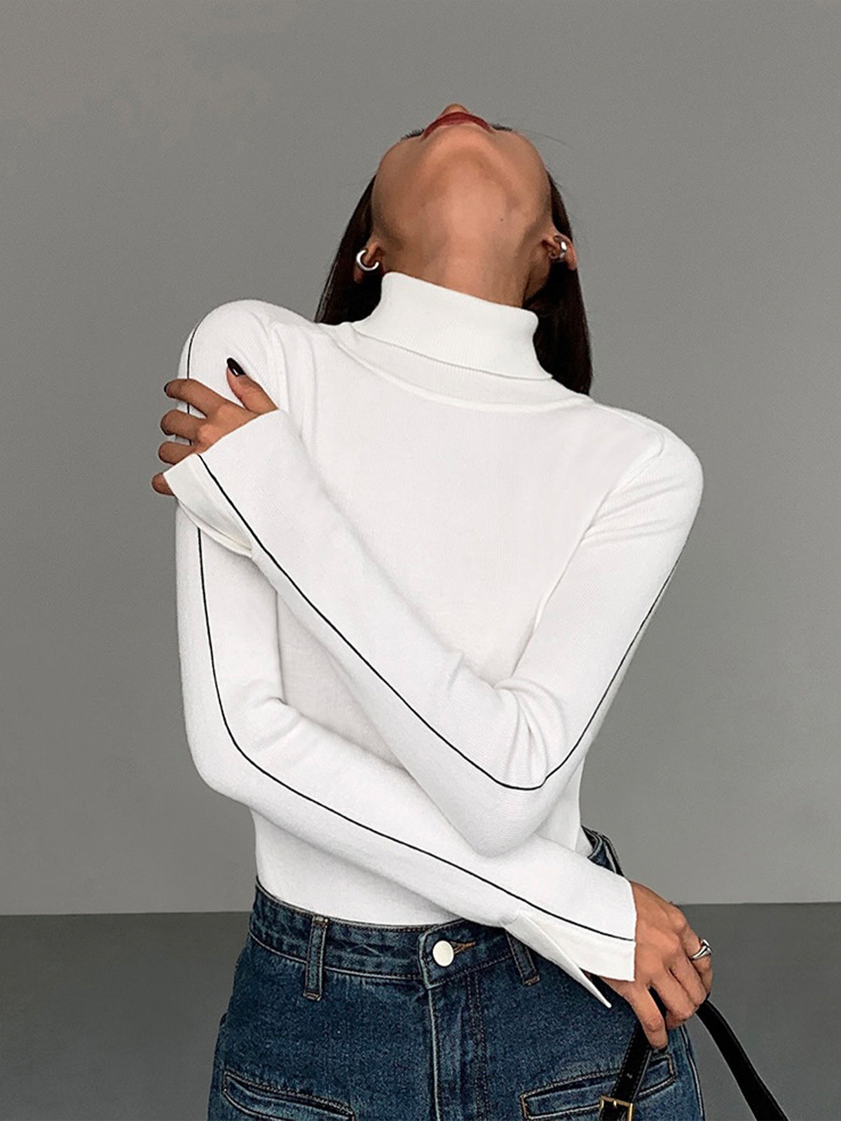 Women's Fitted Turtleneck Sweater