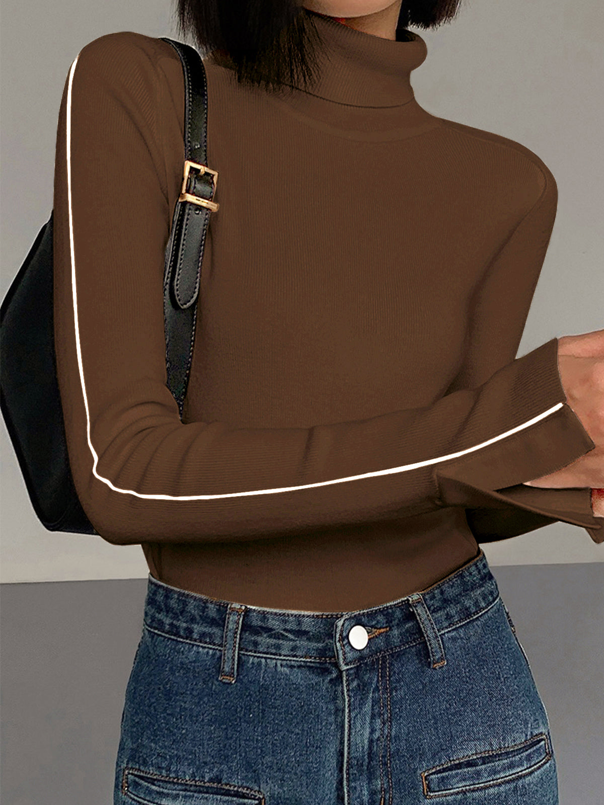 Women's Fitted Turtleneck Sweater