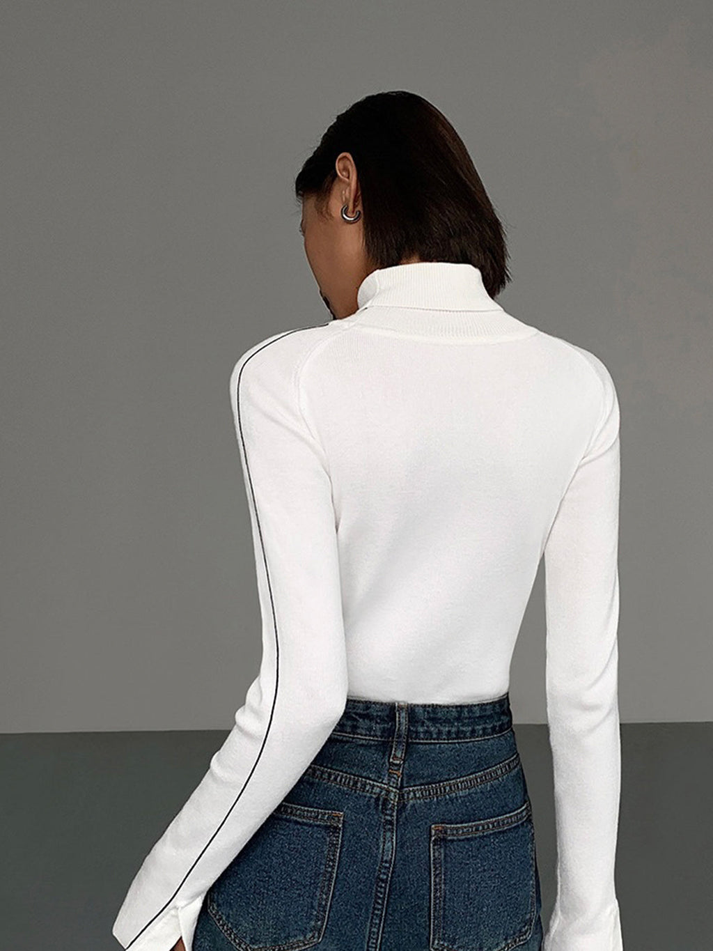 Women's Fitted Turtleneck Sweater