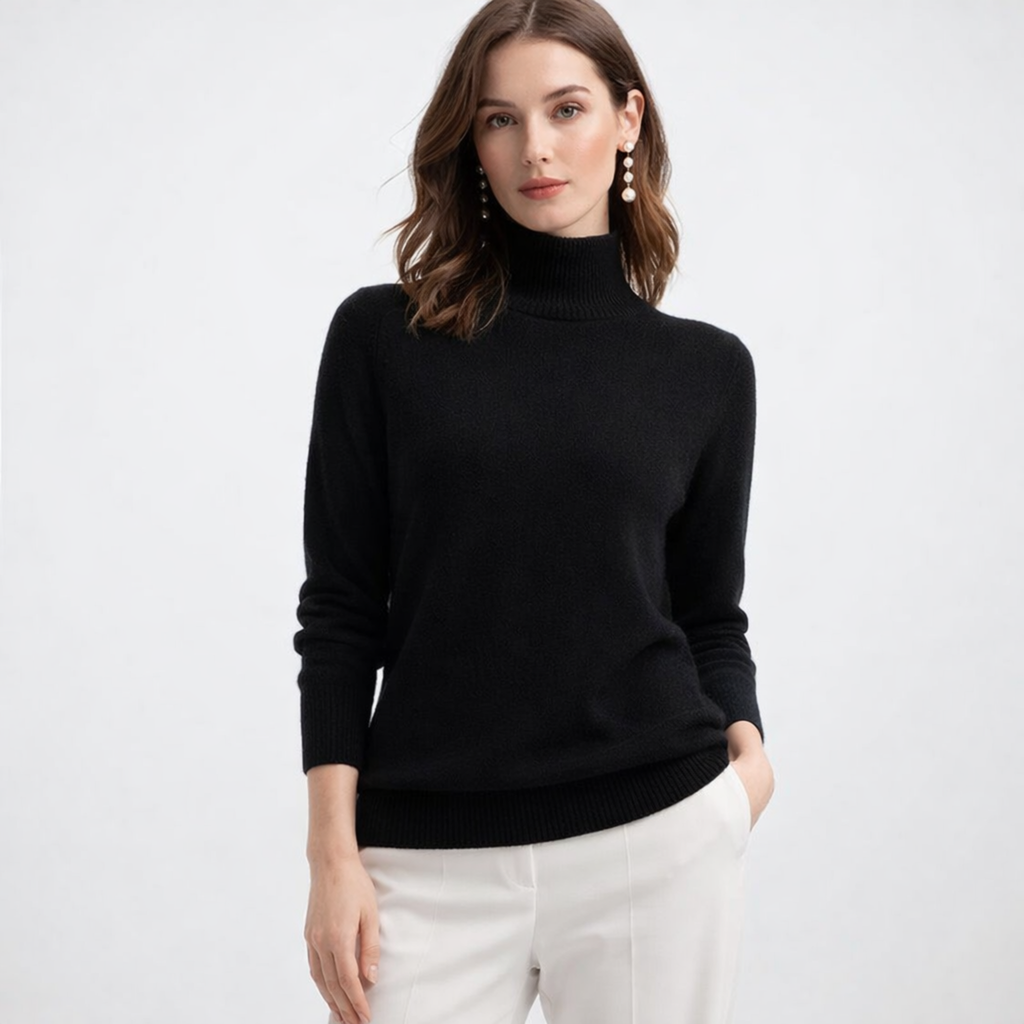 Women's Fitted Turtleneck Sweater