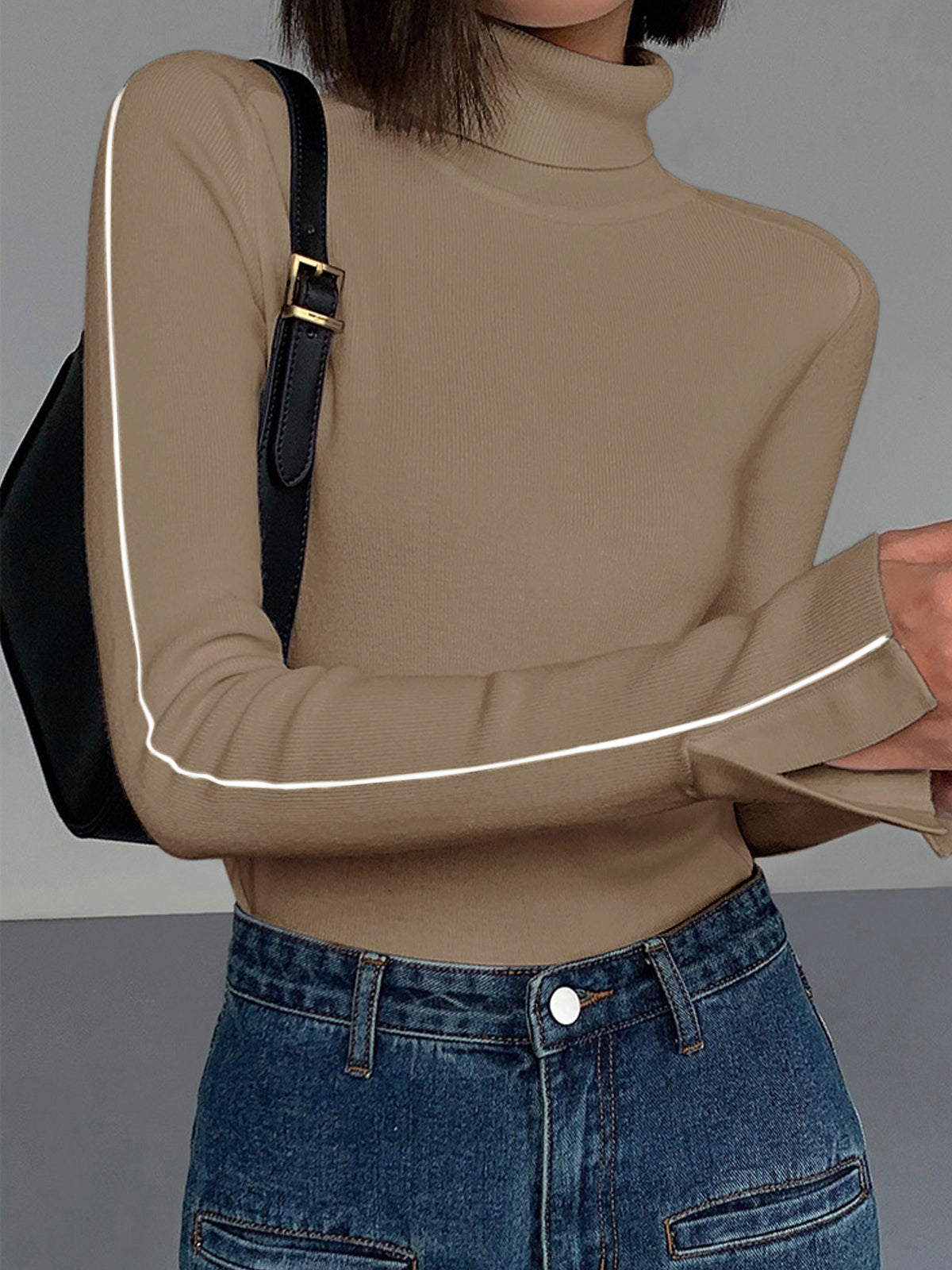 Women's Fitted Turtleneck Sweater