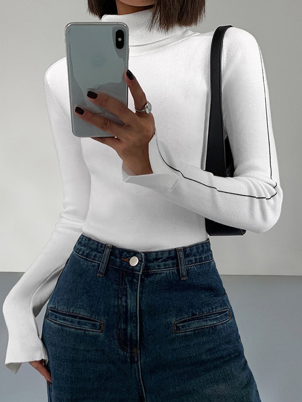 Women's Fitted Turtleneck Sweater