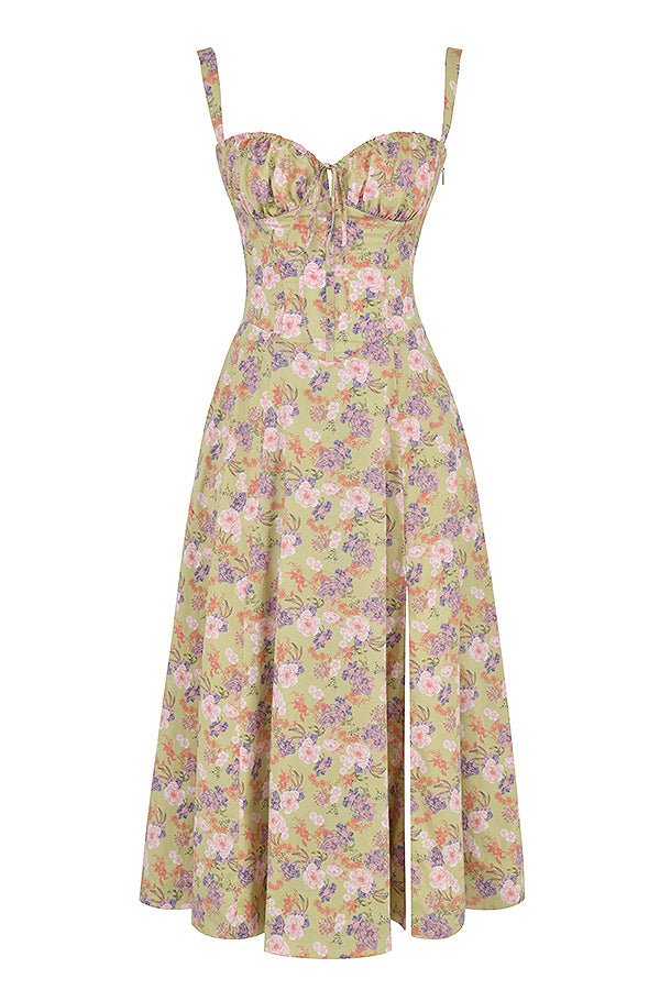 Women's Floral A-Line Midi Dress