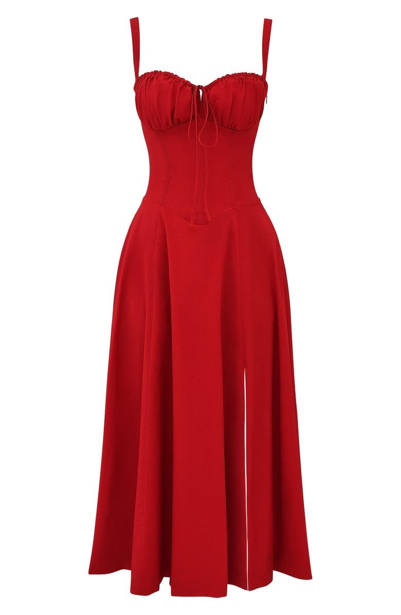 Women's Floral A-Line Midi Dress