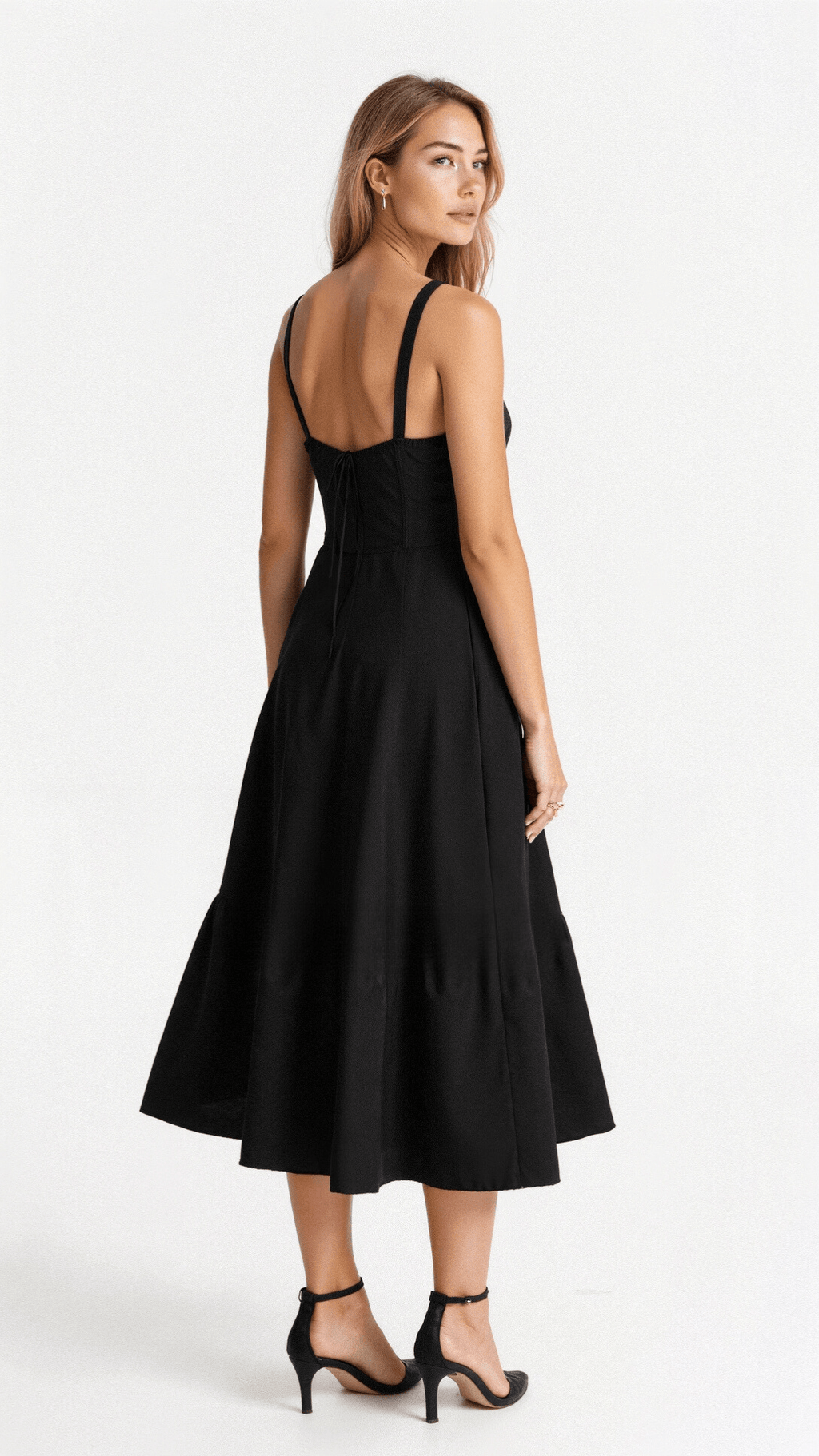 Women's Floral A-Line Midi Dress