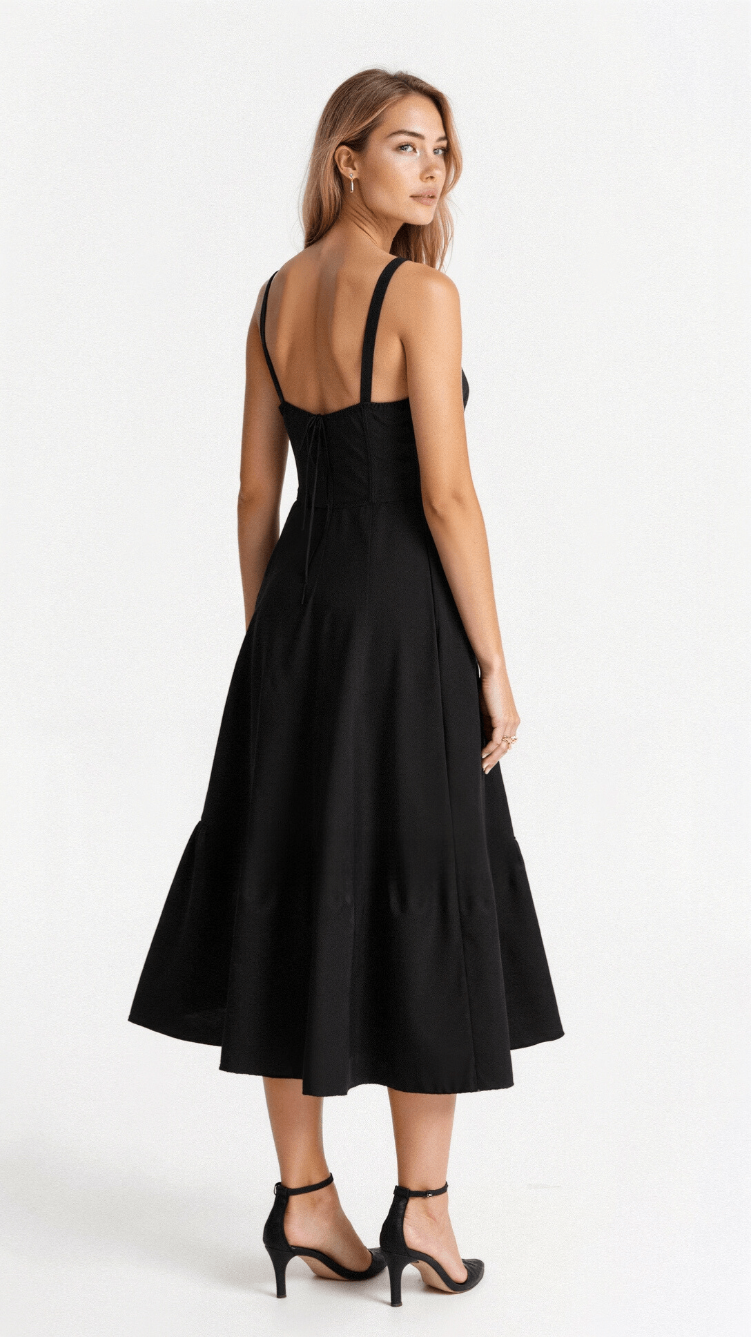 Women's Floral A-Line Midi Dress