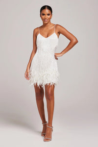 Women's Fringe Spaghetti Strap Mini Dress