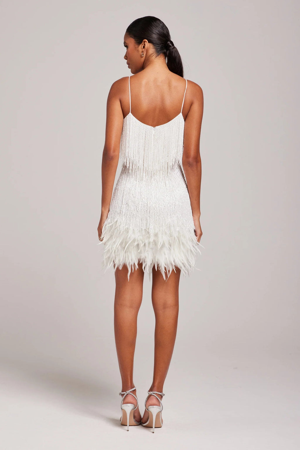 Women's Fringe Spaghetti Strap Mini Dress